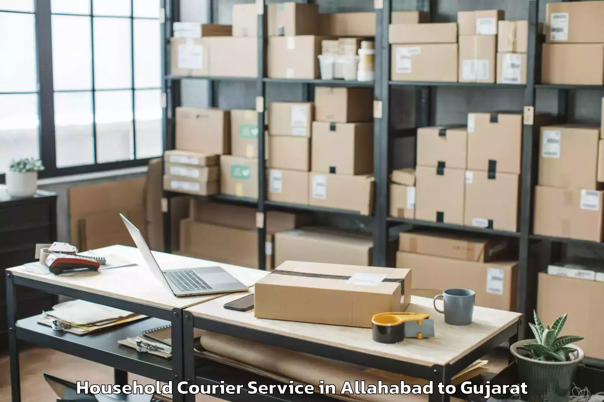 Discover Allahabad to Jamkandorna Household Courier